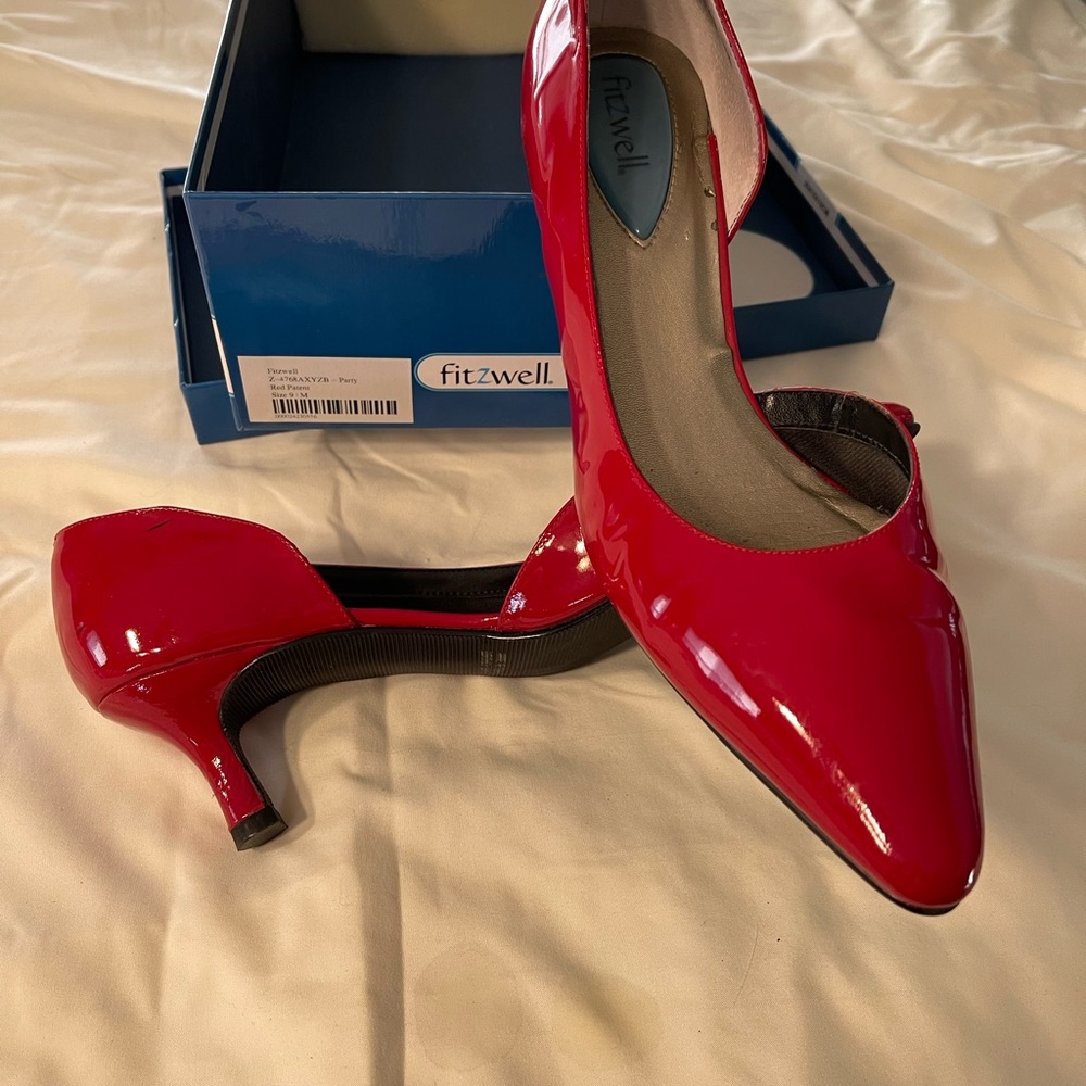 Fitzwell red patent heels